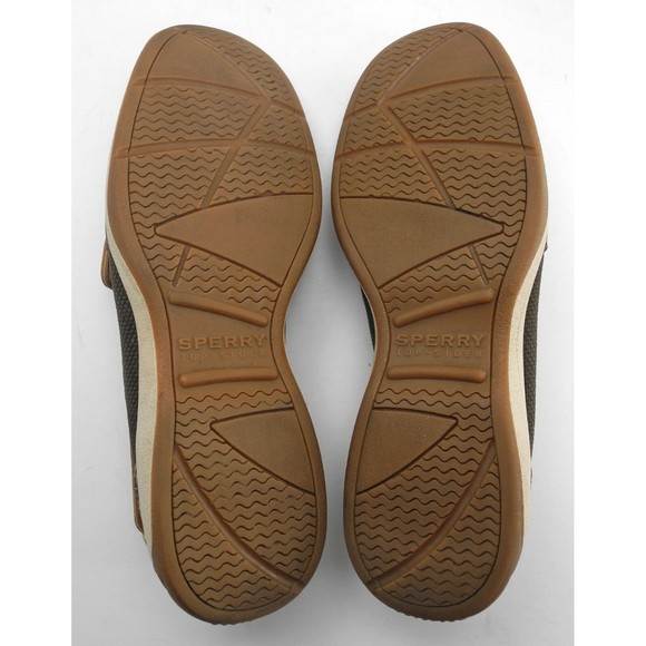 Sperry Top-Sider Brown Nubuck Leather Mesh Camouflage Boat Shoes - Women's 6M - Picture 6 of 8
